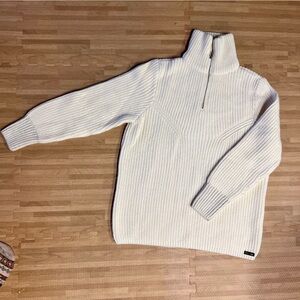 Saint James Cream Ribbed Knit